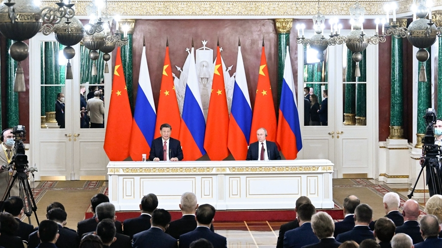 El presidente de China Xi Jinping y el presidente de Rusia Vladímir