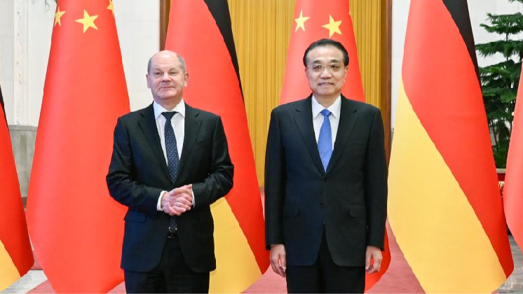 El canciller alemán se reúne con el primer ministro chino como parte de ...